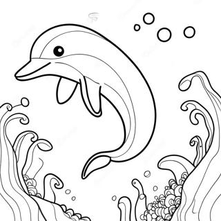 Dansende Dolfyn Inkleurblad 55815-12215