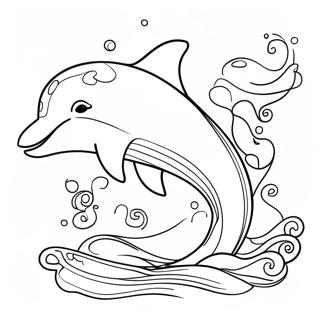 Dansende Dolfyn Inkleurblad 55815-12216