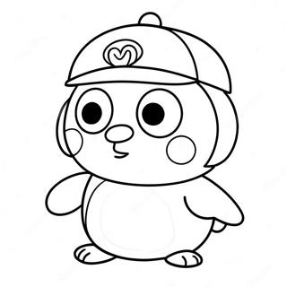 Pororo Met Sy Gunsteling Hoed Inkleurblad 56378-12342