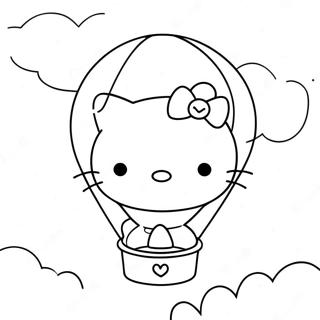 Avontuurlike Hello Kitty In N Ballon Inkleurblad 563 2693