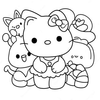 Hello Kitty Met Vriende Inkleurblad 564 182