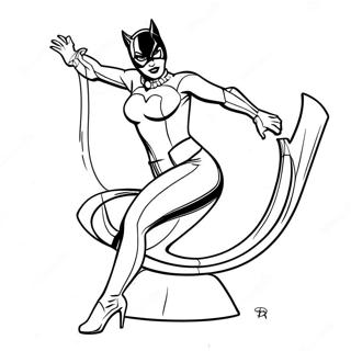 Catwoman In N Slanke Kostuum Inkleurblad 56548-12372