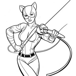 Catwoman Met N Vlegsel Inkleurblad 56549-12374