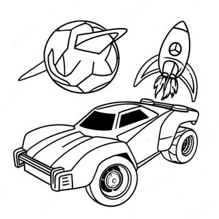 Rocket League Motorren Inkleurblad 57105-12490