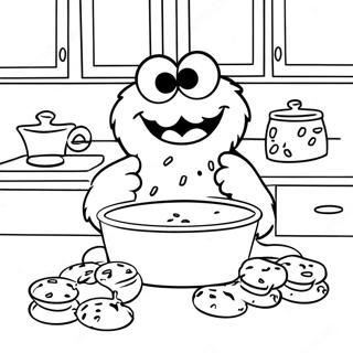 Koekie Monster Wat Koekies Bak Inkleurblad 57562-12597