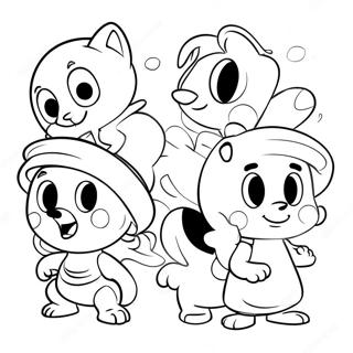 Klassieke Karikatuur Karakters Inkleurblad 57941 12687