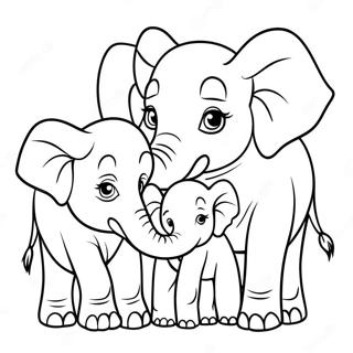 Olifant Familie Inkleurblad 58024-12693