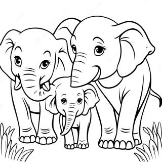 Olifant Familie Inkleurblad 58024-12694