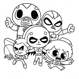 Teen Titans Go Span Inkleurblad 58654-12830