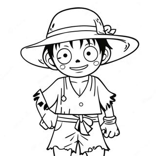 Luffy In Seerowersklere Inkleurblad 60853-13352