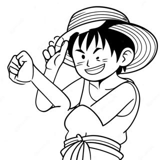 Luffy Wat Arms Strek Inkleurblad 60855 13359