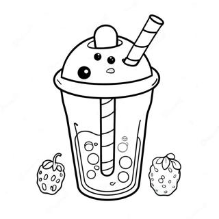 Boba Tee Met Toppings Inkleurblad 6089 130