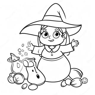 Grappige Heks Wat Toverdrankies Maak Inkleurblad 61413-13504