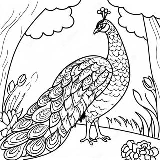 Majestueuse Pauw In N Tuin Inkleurblad 61599-13537