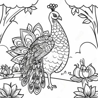 Majestueuse Pauw In N Tuin Inkleurblad 61599-13539