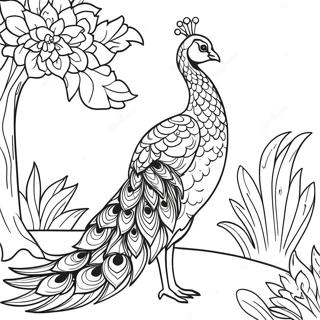 Majestueuse Pauw In N Tuin Inkleurblad 61599-13540