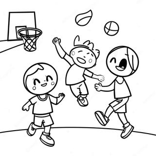 Basketbal Inkleurbladsye