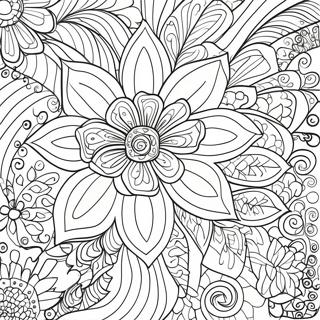 Speelse Zentangle Blom Inkleurblad 61957-13650