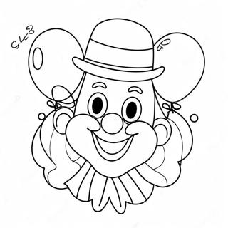 Kleurvolle Nar Met Ballonne Inkleurblad 62605-13806