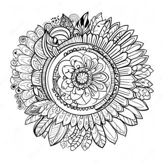 Boho Veer Mandala Inkleurblad 62698-13849