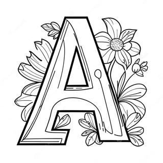 Letter A Inkleurbladsye