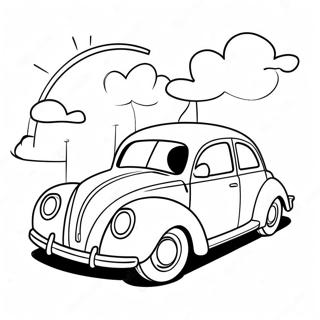 Kleurvolle Karikatuur Motor Inkleurblad 64354 12967