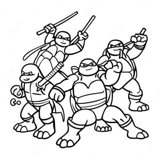 Ninja Turtles Inkleurbladsye