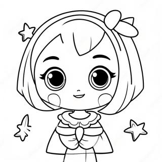 Kawaii Anime Meisie Met Groot Oe Inkleurblad 65909-14414