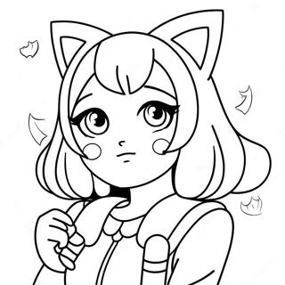 Anime Meisie Met Katore Inkleurblad 65911-14421