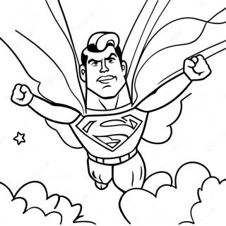 Superman Wat Deur Die Lug Vlieg Inkleurblad 66081-14449