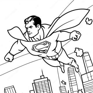 Superman Wat Deur Die Lug Vlieg Inkleurblad 66081-14450