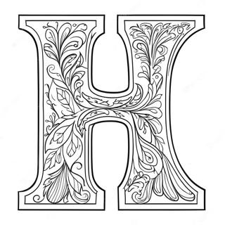 Pragtige Letter H Inkleurblad 67084-14681