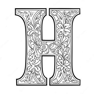 Pragtige Letter H Inkleurblad 67084-14682