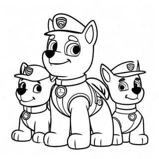 Kersfees Paw Patrol Inkleurbladsye