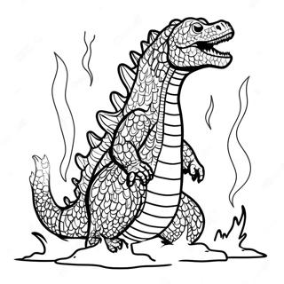 Shin Godzilla Met Vlamme Inkleurblad 67806-14839