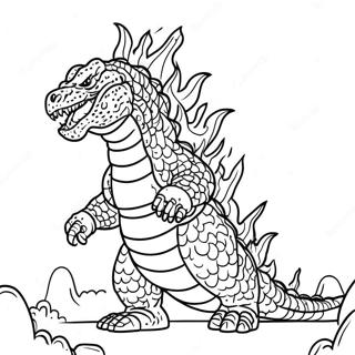 Shin Godzilla Met Vlamme Inkleurblad 67806-14840