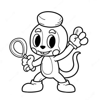 Cuphead In Aksie Inkleurblad 68407-14969