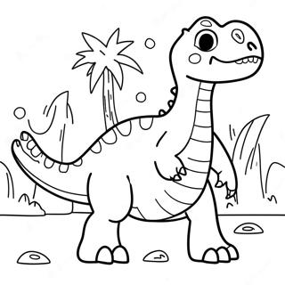 Realistiese Dinosaur Inkleurbladsye