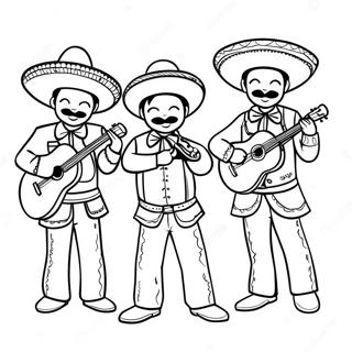 Tradisionele Mariachi Orkes Inkleurblad 69217-15157