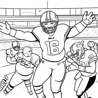 Buffalo Bills Touchdown Viering Inkleurblad 69577-15243