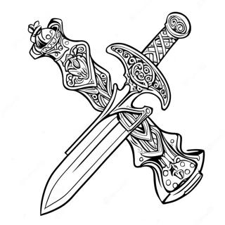 Blink Swaard Met Edelsmiddels Inkleurblad 69861 15294