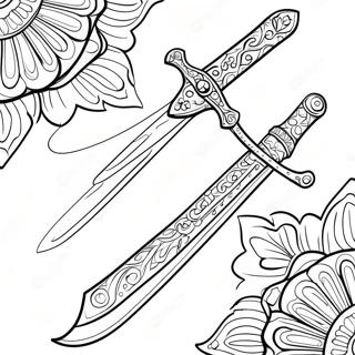 Blink Swaard Met Edelsmiddels Inkleurblad 69861 15296