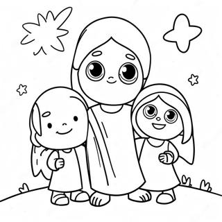 Schattige Jesus Met Kinders Inkleurblad 70500-15444