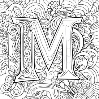 Letter M Inkleurblad 71755-15707