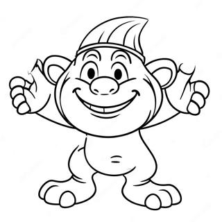 Vriendelike Troll Met N Groot Glimlag Inkleurblad 7188-1350