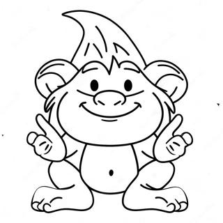 Vriendelike Troll Met N Groot Glimlag Inkleurblad 7188-1352