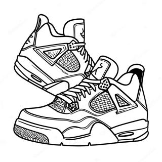 Cool Jordan 4 Sneaker Inkleurblad 72211-16011