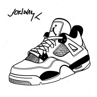 Cool Jordan 4 Sneaker Inkleurblad 72211-16012