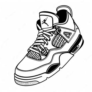 Klassieke Jordan 4 Sneaker Inkleurblad 72212-16013