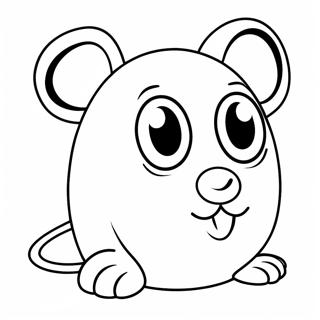 Grappige Rekenaar Muis Met Groot Oe Inkleurblad 72779-16461